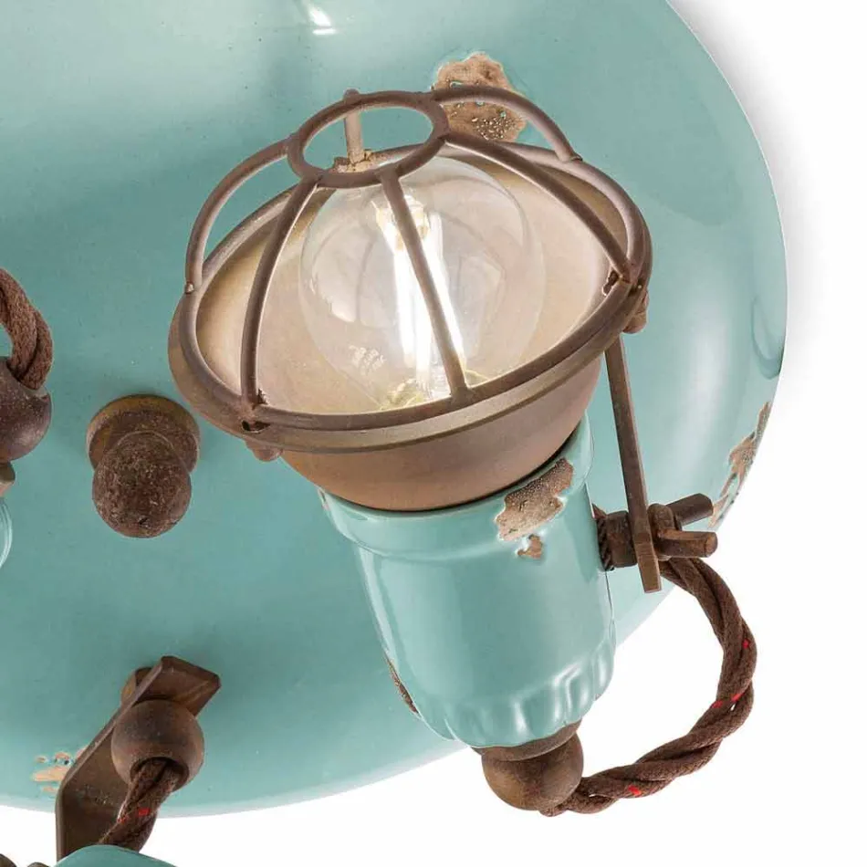 designen taklampa med tre spotlights industriell stil Allison Ferroluce Viadurini