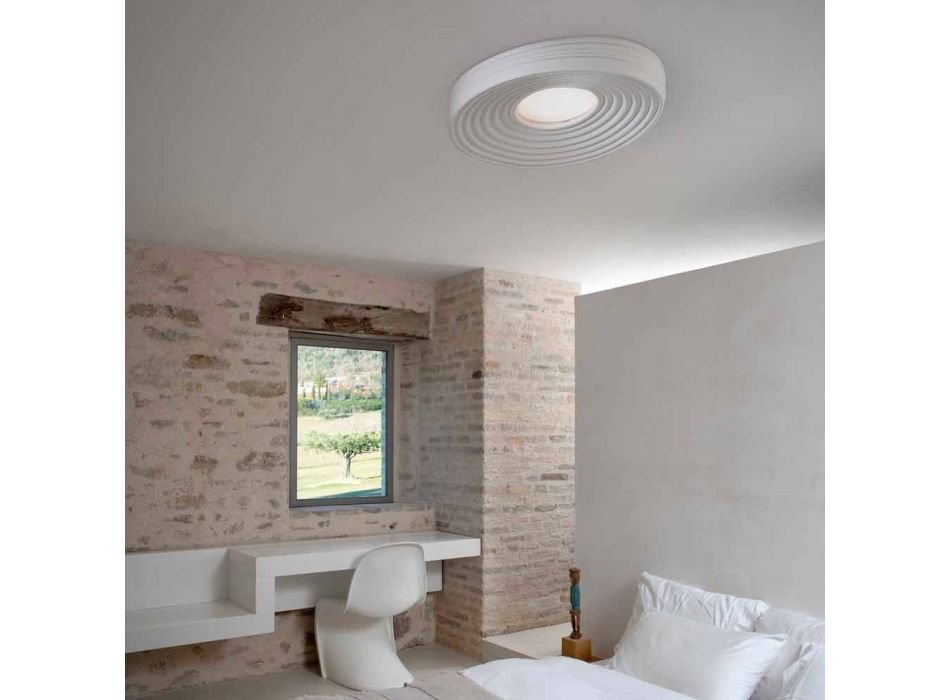 Taklampa i modern design i matt vit gips - lakrits Viadurini