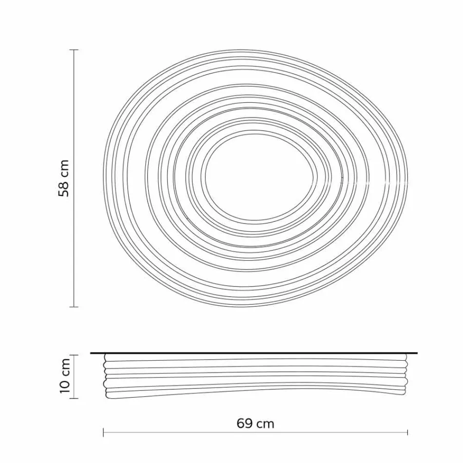 Taklampa i modern design i matt vit gips - lakrits Viadurini