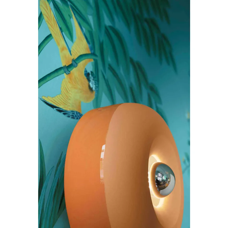 Taklampa i vintage design i färgad keramik tillverkad i Italien - Bellota Viadurini