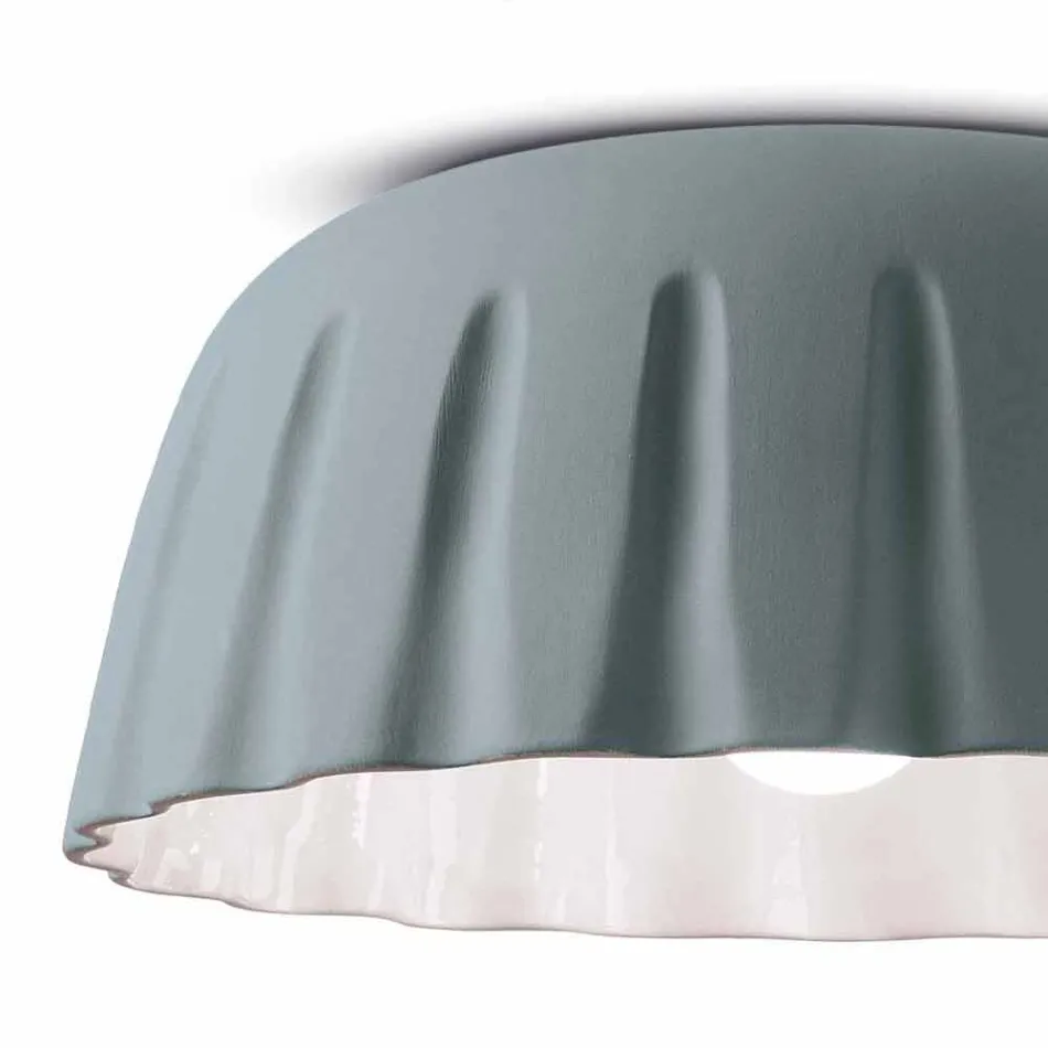 Vintage Design keramisk taklampa tillverkad i Italien - Ferroluce Madame Grès Viadurini