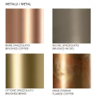 Taklampa i keramik och borstad mässing handgjord i Italien - Toscot Match Viadurini