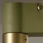 Taklampa i keramik och borstad mässing handgjord i Italien - Toscot Match Viadurini