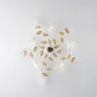 Elfenbensfärgad lackerad järntaklampa tillverkad i Italien för inredning - Marrakech Viadurini