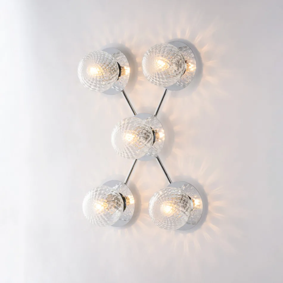 Tillverkad i Italien Järntaklampa för inredning - Como Viadurini