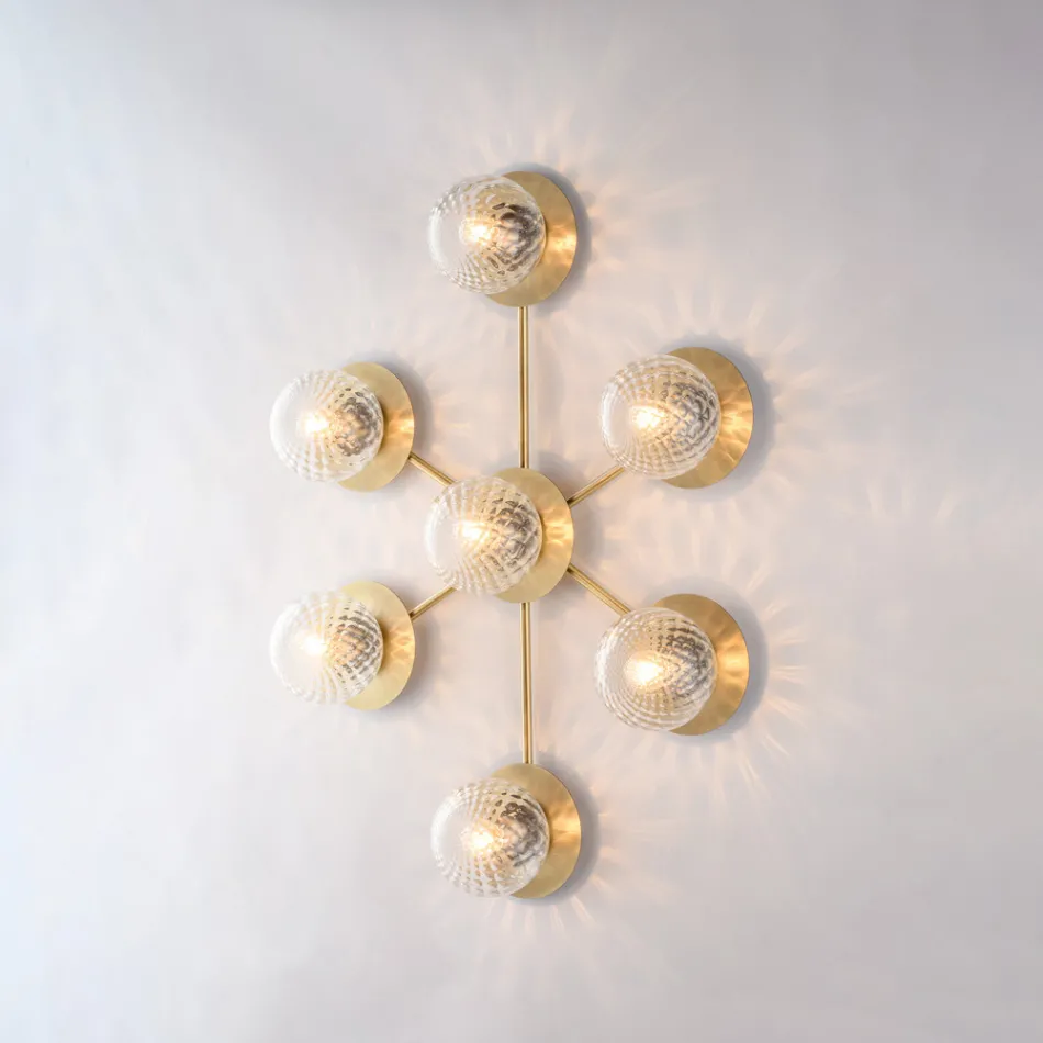 Tillverkad i Italien Järntaklampa för inredning - Como Viadurini