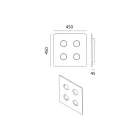 Glaserad toskansk majolica taklampa tillverkad i Italien - Toscot Vivaldi Viadurini