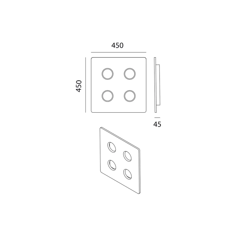 Glaserad toskansk majolica taklampa tillverkad i Italien - Toscot Vivaldi Viadurini