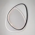 Svartvit LED-taklampa i metall, Ophiuchus, för inomhusbelysning Viadurini