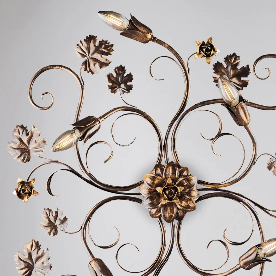 Italiensktillverkad kromad LED-taklampa för moderna utrymmen – Fiore Viadurini