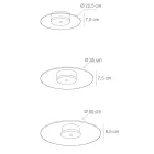 Metalltaklampa med mikroprickig plexiglasdiffusor - Nora Viadurini