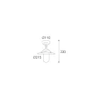 Vintage taklampa i mässing för utomhusbruk, klart glas IP44 - Elfico Viadurini