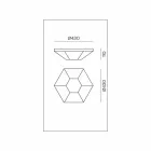 Vintage Bränd mässing och glas taklampa 2 storlekar - Inbunden av Il Fanale Viadurini