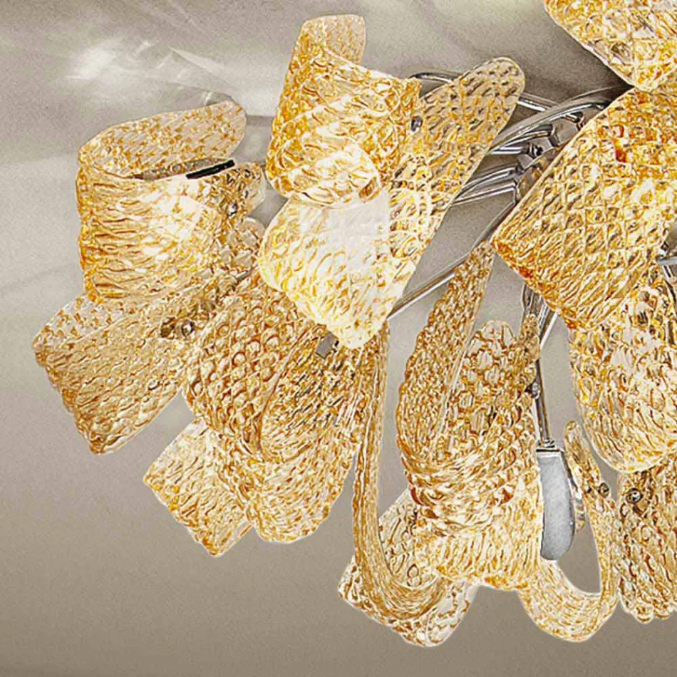 Venetiansk tak- och metallampa, handgjord i Italien - Diamonique Viadurini