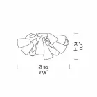 Venetiansk tak- och metallampa, handgjord i Italien - Diamonique Viadurini
