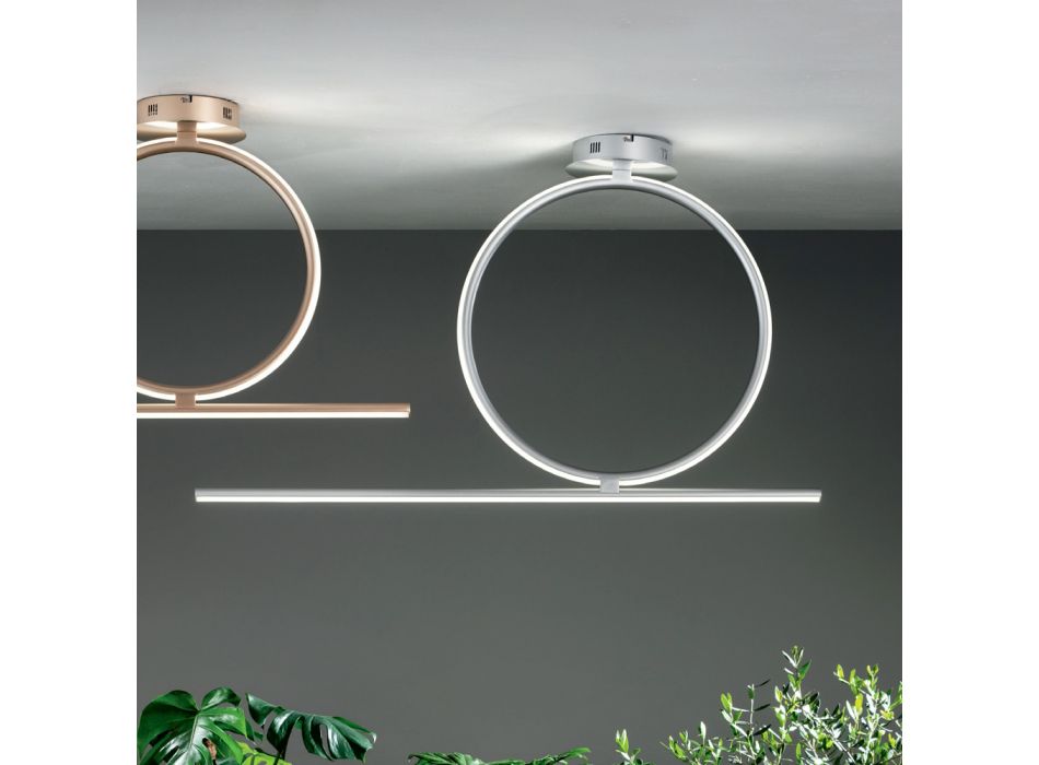 Dimbar LED-taklampa i metall med silikondiffusor - Marmore Viadurini