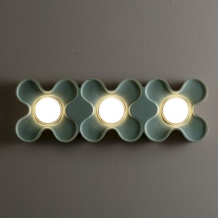Modern taklampa i keramik handgjord i Italien - Toscot Clover Viadurini