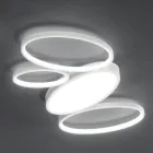 Modern dimbar LED-taklampa i vit eller guldmetall - Raissa Viadurini