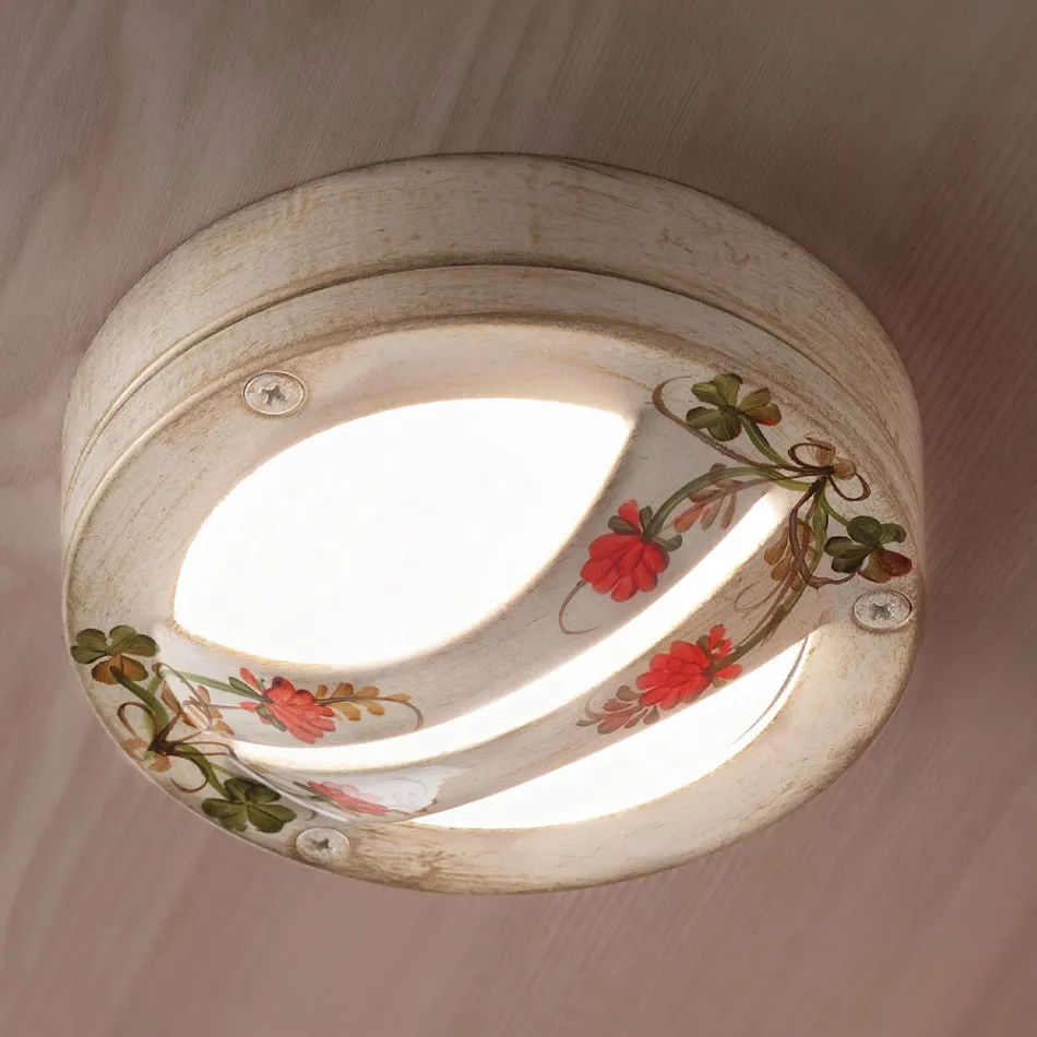 Tak- eller vägglampa för utomhusbruk i handmålad aluminium - Brindisi Viadurini