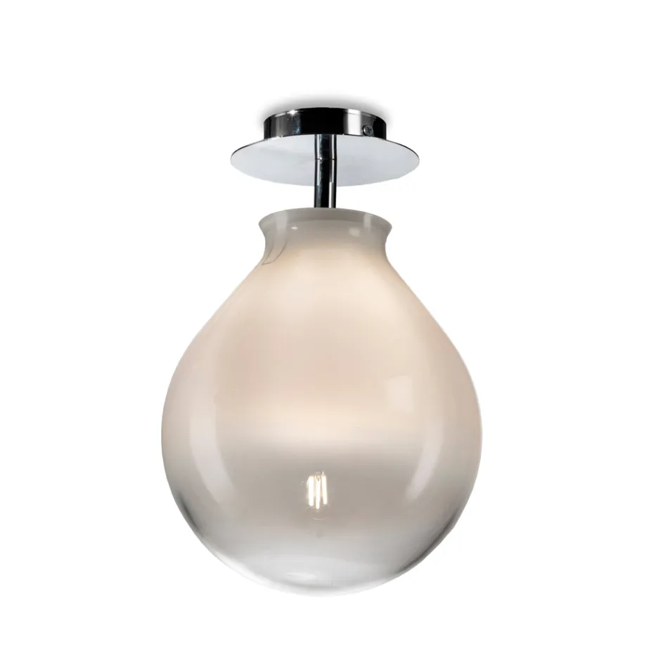 Liten taklampa i olika venetianska glasfinisher Tillverkad i Italien - Iride Viadurini