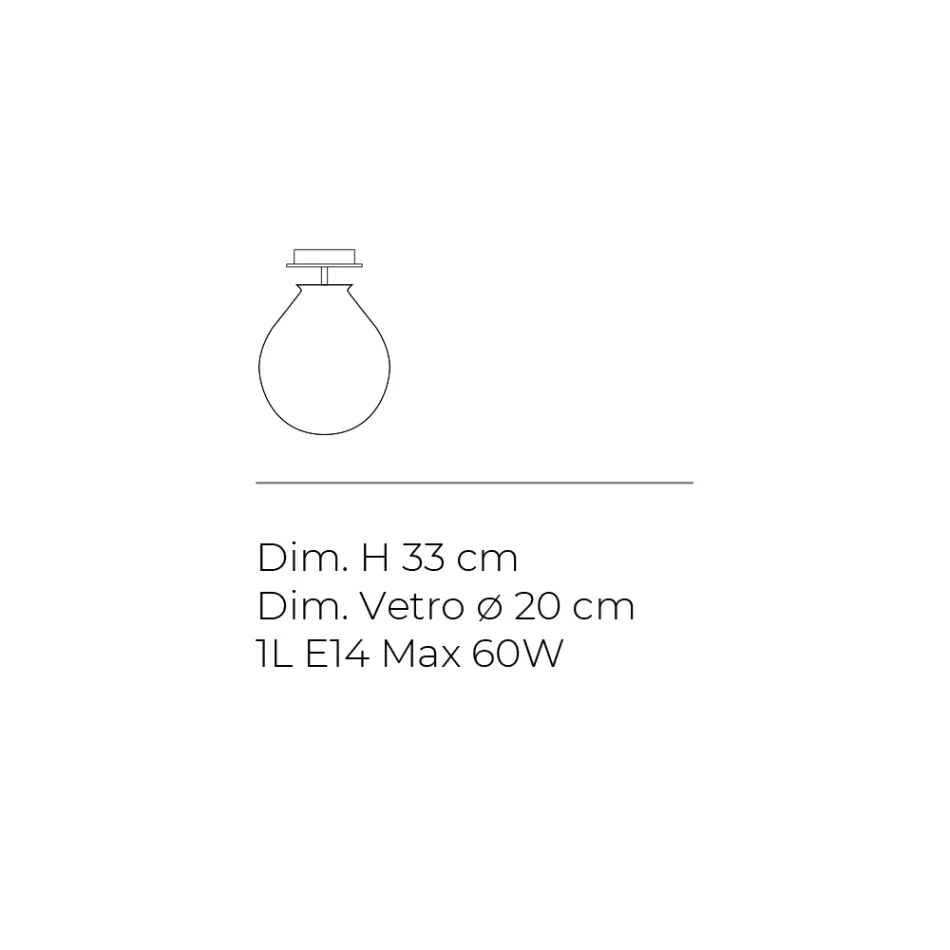 Liten taklampa i olika venetianska glasfinisher Tillverkad i Italien - Iride Viadurini