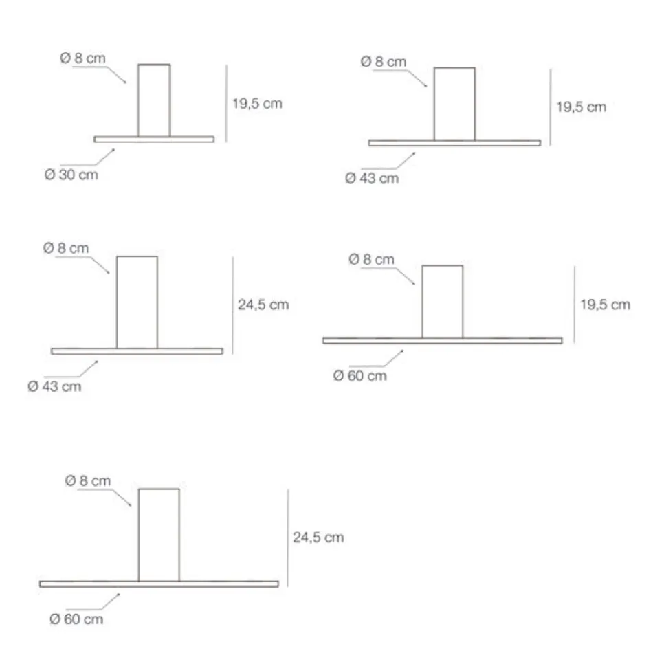 Taklampa av metall i olika utföranden och storlekar - Lampor Viadurini