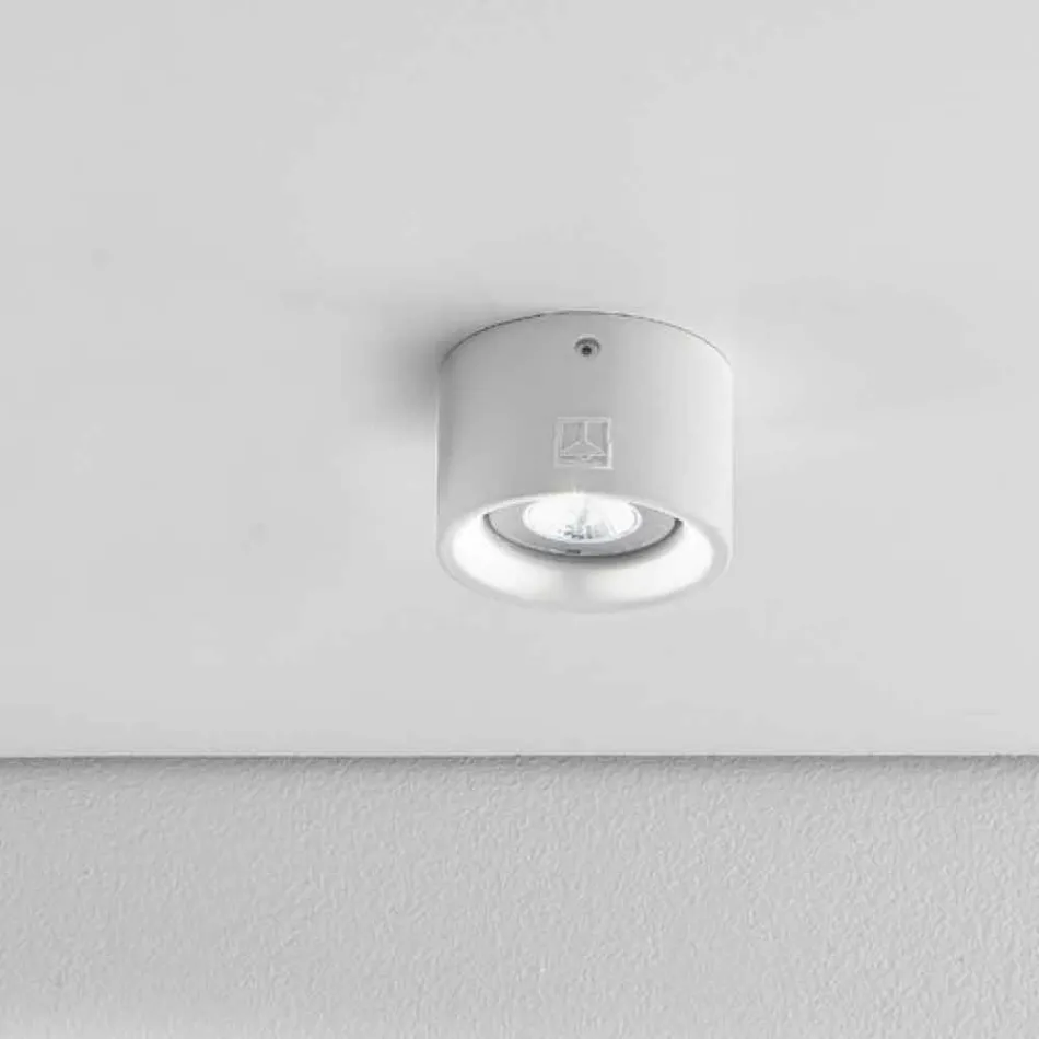 Led runda taklampa av betong eller gips Nadir 8 Aldo Bernardi Viadurini