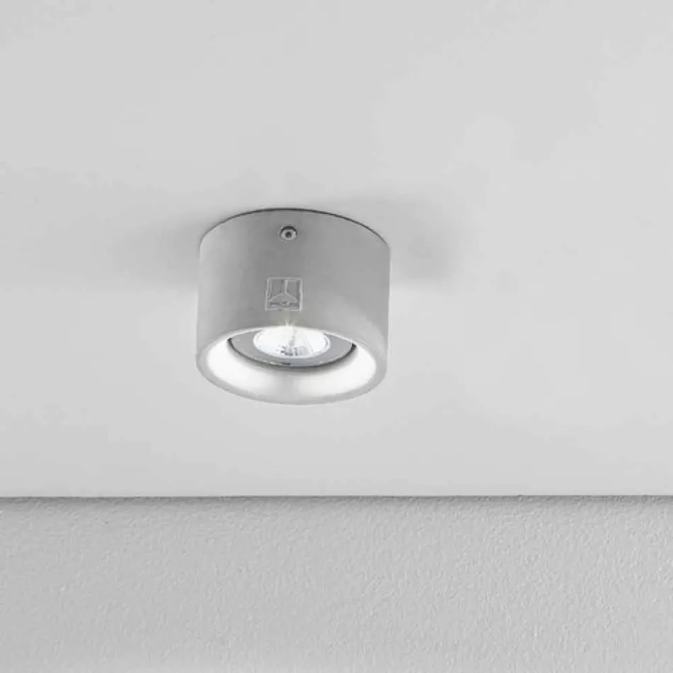 Led runda taklampa av betong eller gips Nadir 8 Aldo Bernardi Viadurini