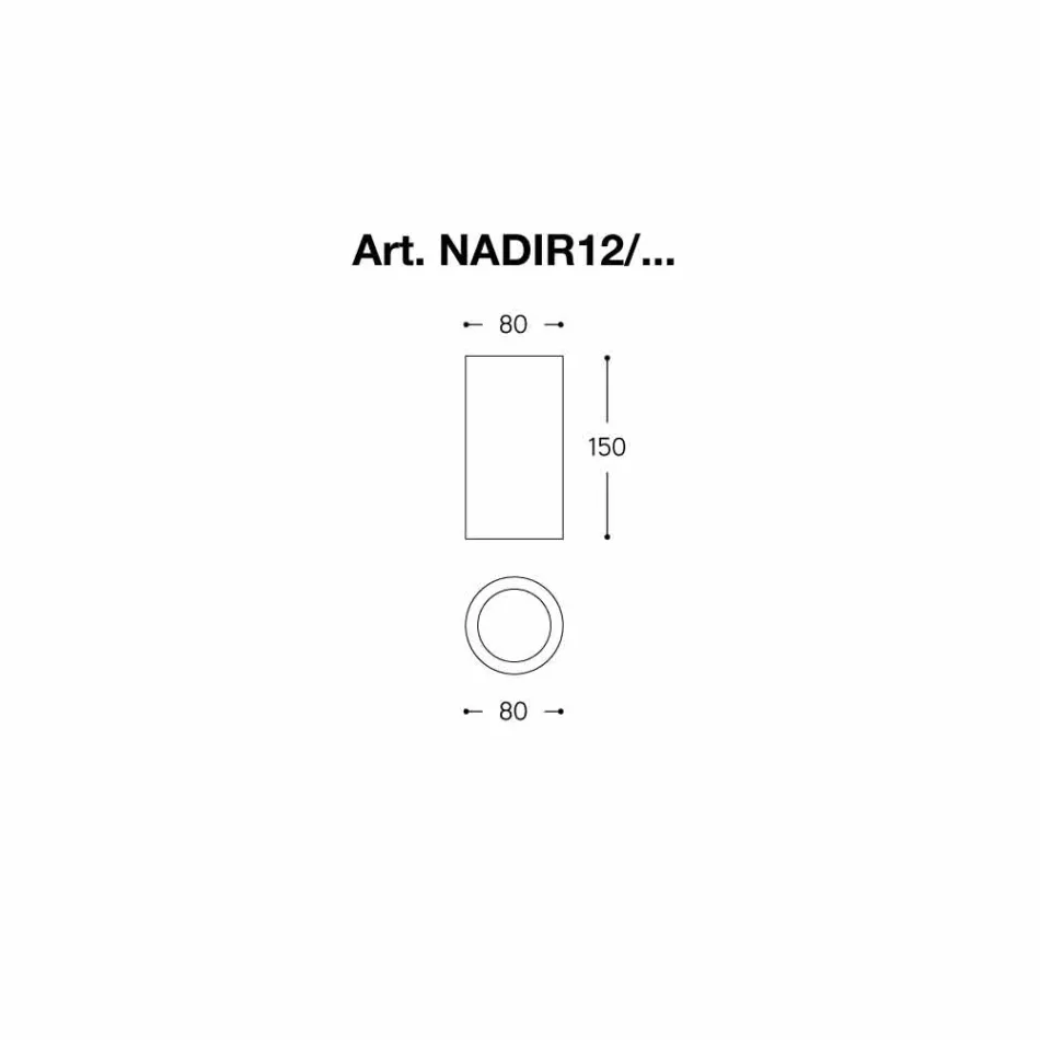 Runda tak gips och cement Nadir 12 Aldo Bernardi Viadurini