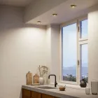 Utskjutande taklampa i mässing tillverkad i Italien - liten Viadurini