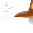 Vintage utomhustaklampa i aluminium och mässing Tillverkad i Italien - Adela Viadurini