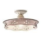 Vintage taklampa i keramik och handgjort järn 2 storlekar - Alessandria Viadurini