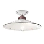 Vintage taklampa i keramik och handgjort järn i 3 storlekar - Asti Viadurini