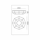 Vintage taklampa i polerad mässing och glas 2 storlekar - bunden av Il Fanale Viadurini