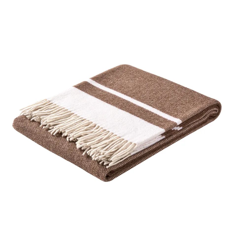 Ultramjuk och fluffig ullblandning Pläd tillverkad i Italien - Caldoso Viadurini