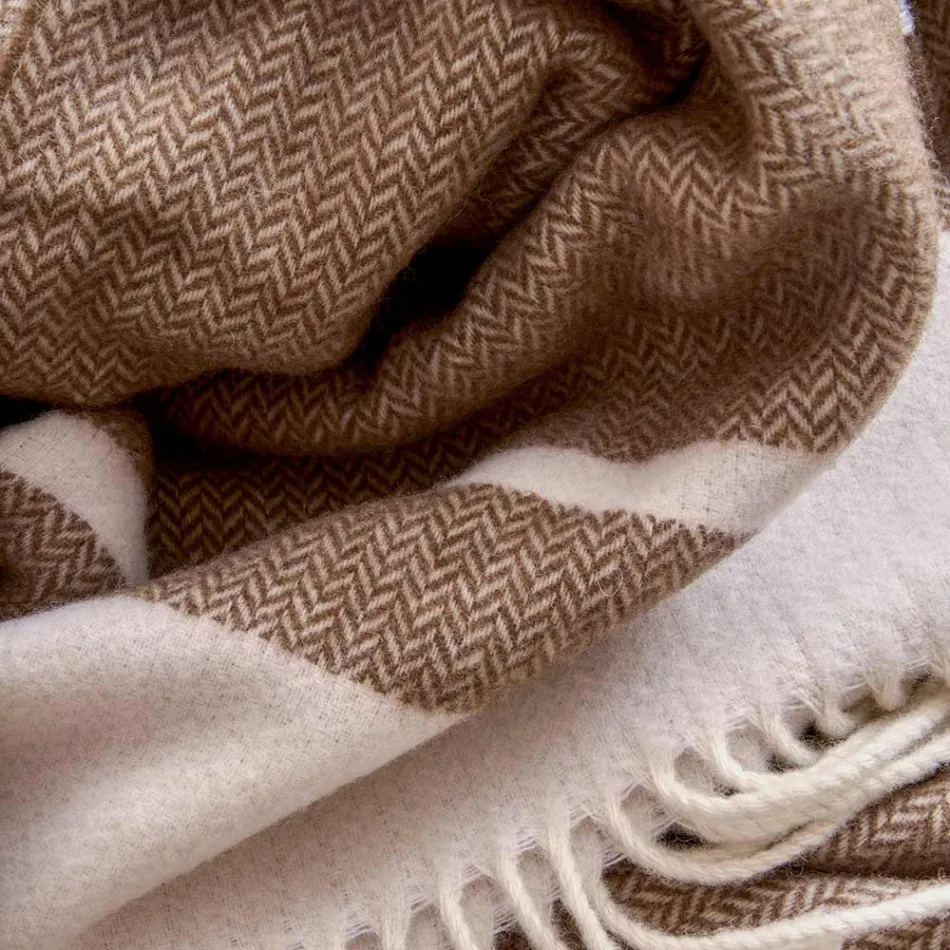 Ultramjuk och fluffig ullblandning Pläd tillverkad i Italien - Caldoso Viadurini