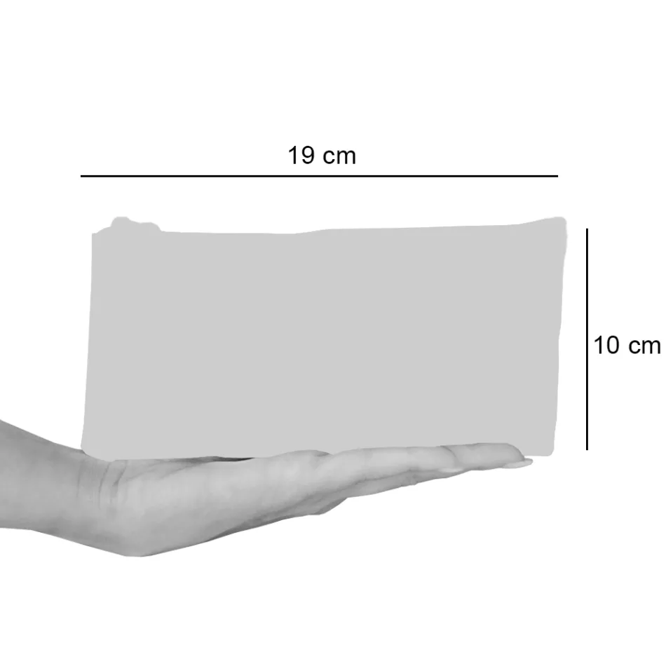 Konstnärlig handtryckt clutchväska, unikt stycke i bomull, 2 delar - Viadurini av Marchi Viadurini