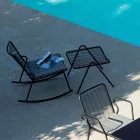 Trädgårdsfotpall med galvaniserad stålkonstruktion Tillverkad i Italien - Elvia Viadurini