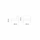 Central modulär fåtölj för utomhus i metall och tyg tillverkad i Italien - Cola Viadurini