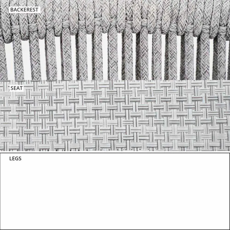Utomhus gungstol i massivt trä och tyg - Smart av Varaschin Viadurini