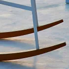 Varaschin Sommar Set trädgårdsgungstol i stål och trä Viadurini