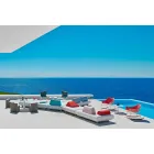 Varaschin Sommar Set trädgårdsgungstol i stål och trä Viadurini