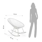 Gungfåtölj inomhus och utomhus i metall - Elio Viadurini