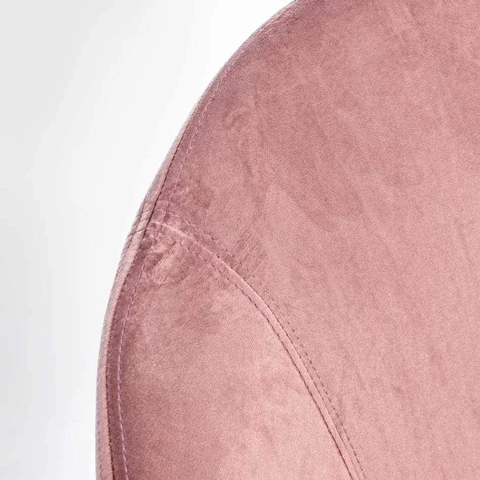 Klädd gungfåtölj Sammetseffekt Skandinavisk design - Pippy Viadurini