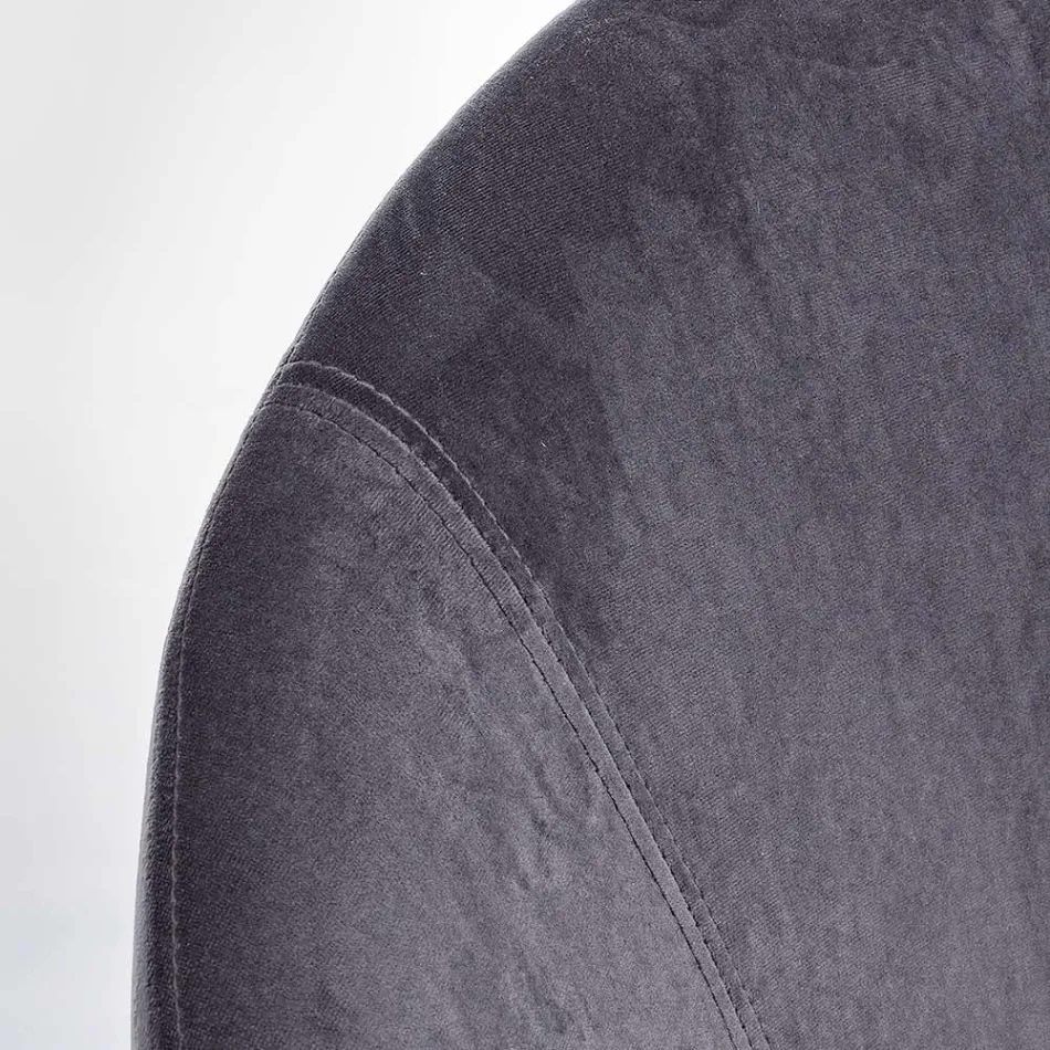 Klädd gungfåtölj Sammetseffekt Skandinavisk design - Pippy Viadurini