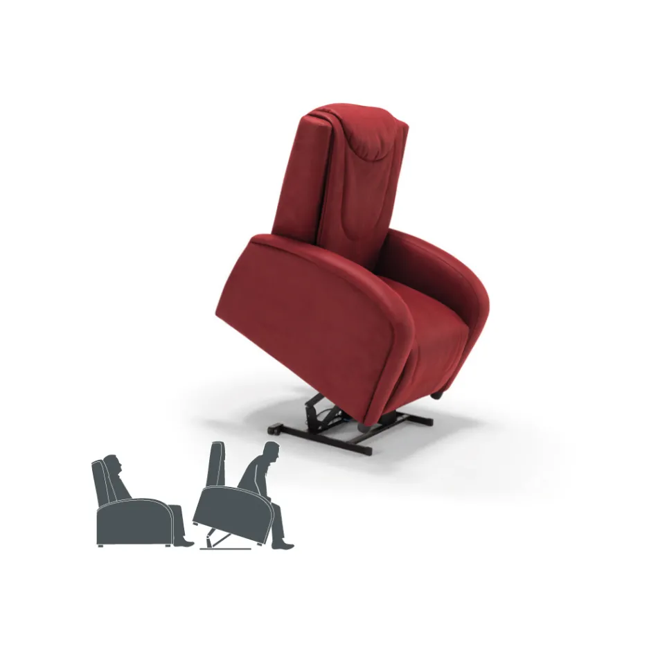 2 motorlyftstol med shiatsu massage gjord i Italien Bria Viadurini