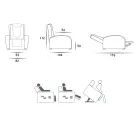 2 motorlyftstol med shiatsu massage gjord i Italien Bria Viadurini