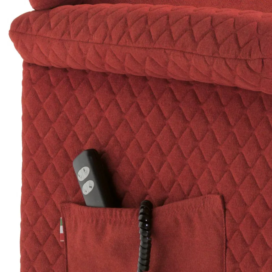 Lyftstol med 2 motorer och lyft-/avslappnings-/sängfunktioner Tillverkad i Italien - Giorgia Viadurini