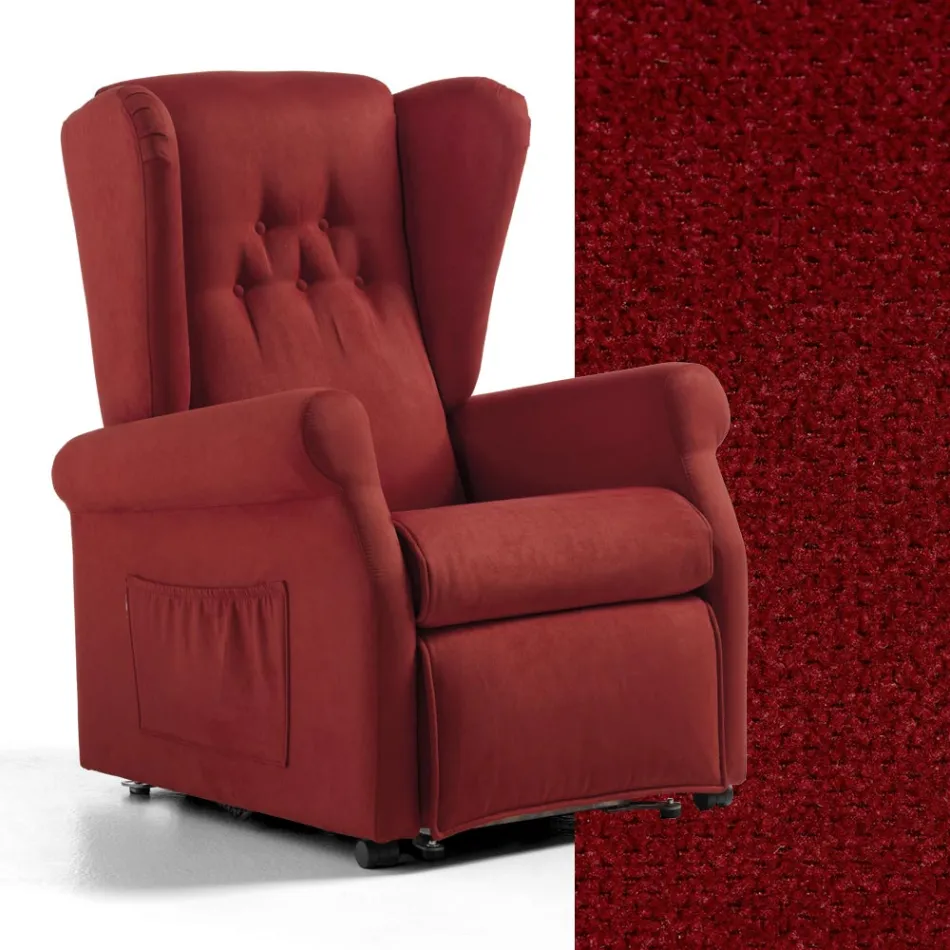 Tyglyftfåtölj med lyft-, avslappnings- och sängfunktioner - Romina Viadurini