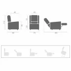 Lift Relax fåtölj med rörelse på hjul med 2 motorer - Juliette Viadurini